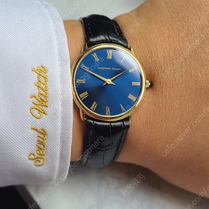 [정품] 오데마피게 클래식 블루 골드로만 다이얼 까보숑 18K 금통 수동 (Audemars Piguet Classic Blue 18K)