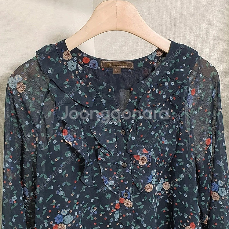 써스데이아일랜드 언발 플라워 쉬폰원피스--2