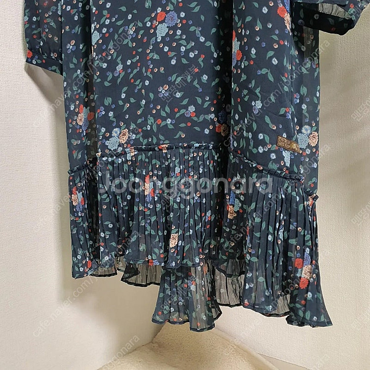 써스데이아일랜드 언발 플라워 쉬폰원피스--3