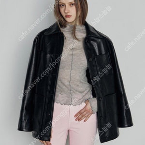 아상 샌더 레더 자켓 Asang Sander Leather Pocket Jacket Black