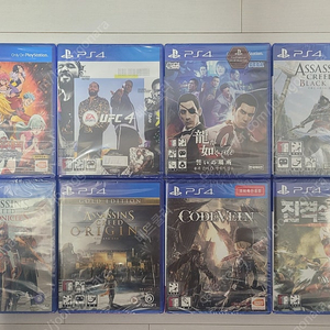 [PS4 신품] 7개의 대죄, UFC4, 용과같이 제로, 어쌔신크리드 블랙플래그, 어쌔신크리드 크로니클, 어쌔신크리드 오리진 골드에디션, 진격의 거인, 코드베인 팝니다.