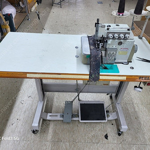 일제 페가수스 EX5214-M03 오바록크 미싱 + 흡입기 재봉틀