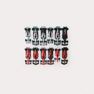 브라고 1/43 F1 포뮬러 레이싱 6팩 : 메르세데스 & 페라리 12개 일괄