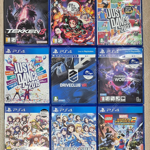 ps4,5 철권8 귀멸의칼날 저스트댄스20201 2029 드라이브클럽VR VR월드 아이돌마스터 레고마블슈퍼히어로즈2