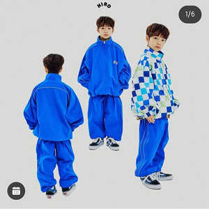 히로 3m 리버서블 윈드브레이커 자켓 3m 파이핑 조거팬츠 블루150
