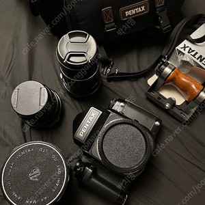 펜탁스 67 ii + 55mm f3.5 + 105mm f2.4 + 200mm f4 + 우드그립 + 가방