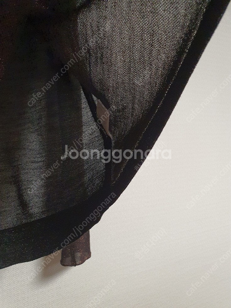 한섬 타임 time 글리터 시스루 탑 핸드메이드코트 파...--7