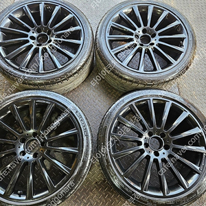 19인치 벤츠C클래스 쿠페 AMG 마차 유광블랙 순정휠타이어 조합 1대분(무기스)