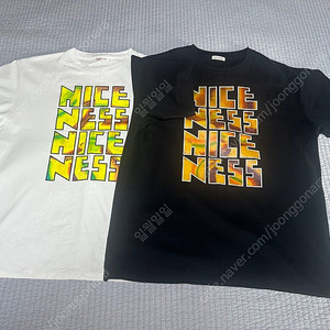 나이스네스 NICENESS 24SS Gee T-Shirts Pack 블랙/화이트 M