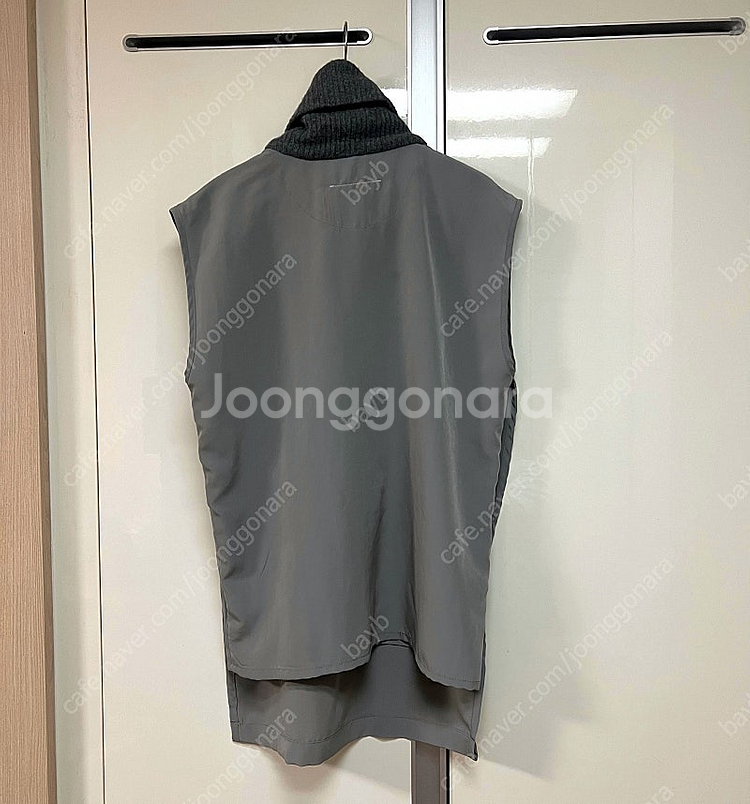 메종마르지엘라 하이넥 레이어드 슬리브리스 탑 블라우스 ...--2