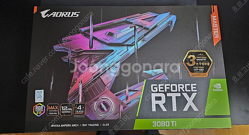 기가바이트 3080ti 어로스마스터 팝니다--1