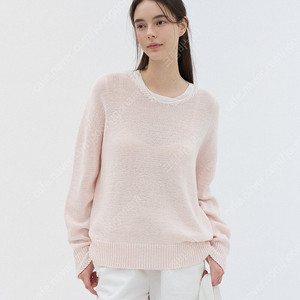 포유온 FYEO 아인 썸머 브이넥 니트 퓨어핑크 Aain Summer V-neck Knit Pure Pink (새상품)