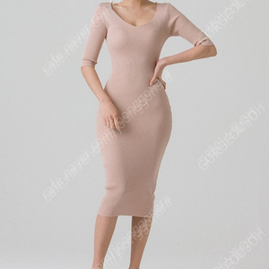 (새상품) 리히 이희은 항아리 골지 브이넥 원피스 핑크 아이보리 베이지 그레이 4개 일괄 판매 더로랑 더마농 레티첼라