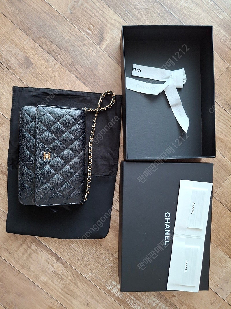 샤넬 클래식 woc 캐비어 블랙 금장 판매합니다.
