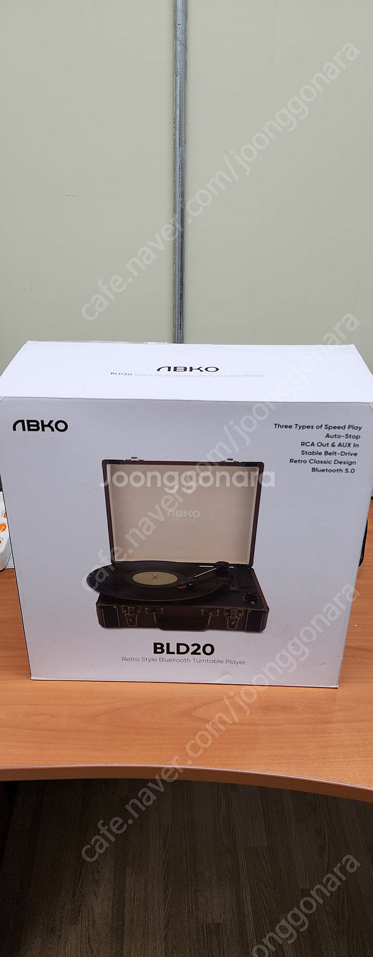 ABKO BLD20 레트로 블루투스 턴테이블 스피커--1