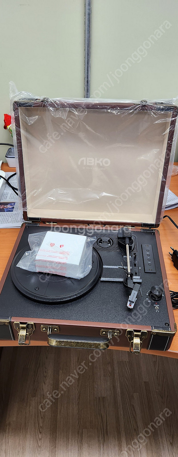ABKO BLD20 레트로 블루투스 턴테이블 스피커--3