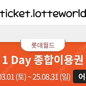 롯데월드 서울 원데이 종합이용권 2매