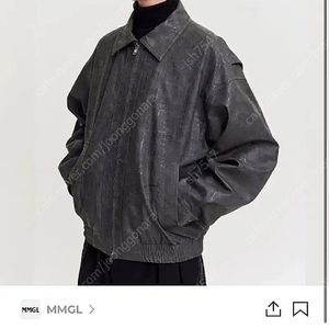 MMGL [믐글] 링클드 레더 블루종/봄버 자켓 XL(4)사이즈 판매합니다.