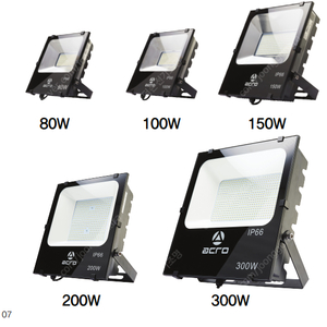 LED 고효율 국산 사각투광등 80W ~ 300W, IP66, 보증기간 2년, 무료택배 발송