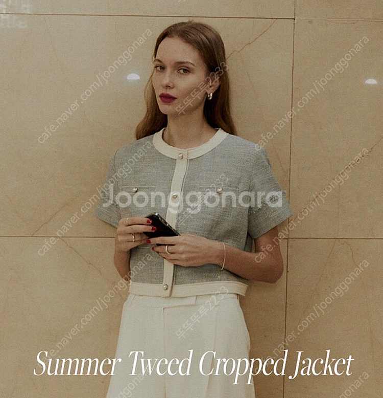 프론트로우 트위드 Summer tweed cropped...--7