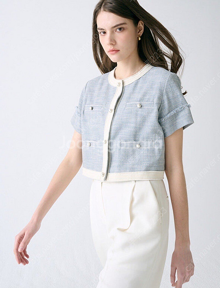 프론트로우 트위드 Summer tweed cropped...--0