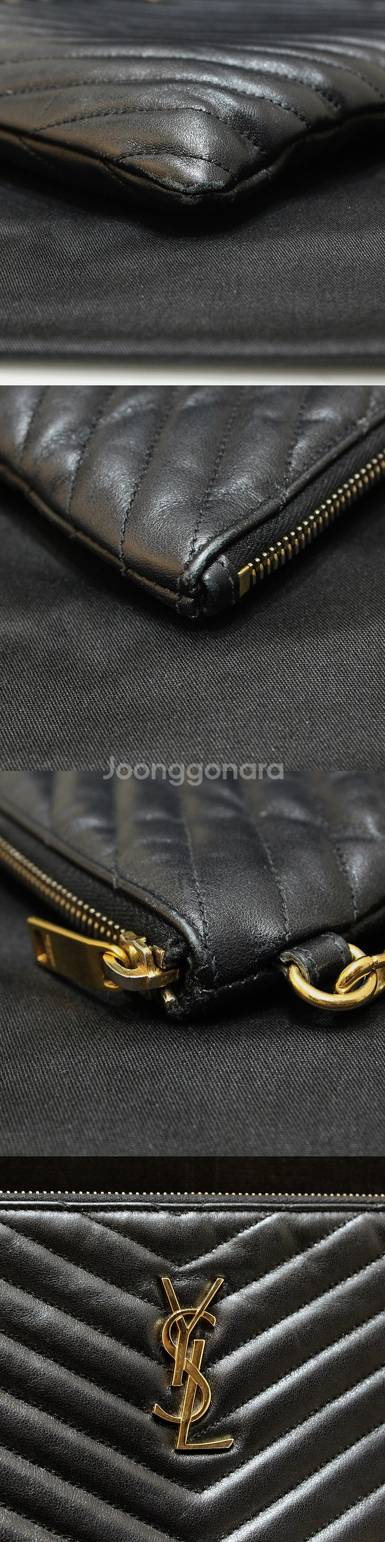 [중고명품다올] 생로랑 모노그램 마틀라세 미듐 클러치 ...--3