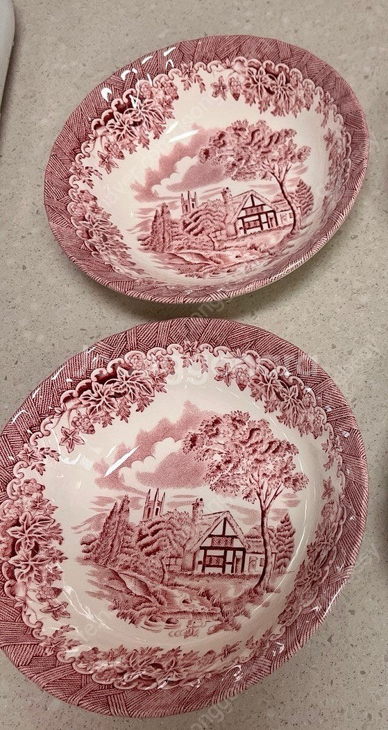 영국처칠 샐러드 스프 접시--0