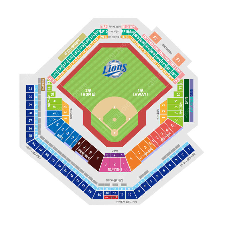 [5월 11일 일요일 삼성 vs LG] 블루존, 원정응원석, 내야지정석, SKY상단지정석, 외야지정석