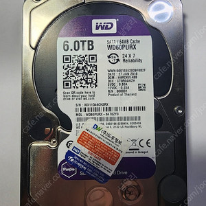 WD 6TB sata 3.5인치 8만5천원 택포