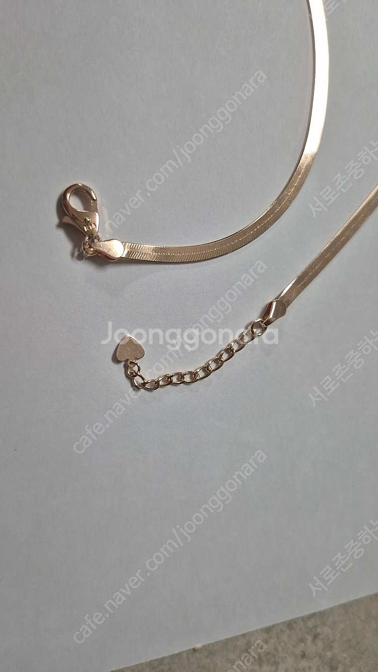 14K 3mm 뱀줄목걸이 스네이크목걸이--1