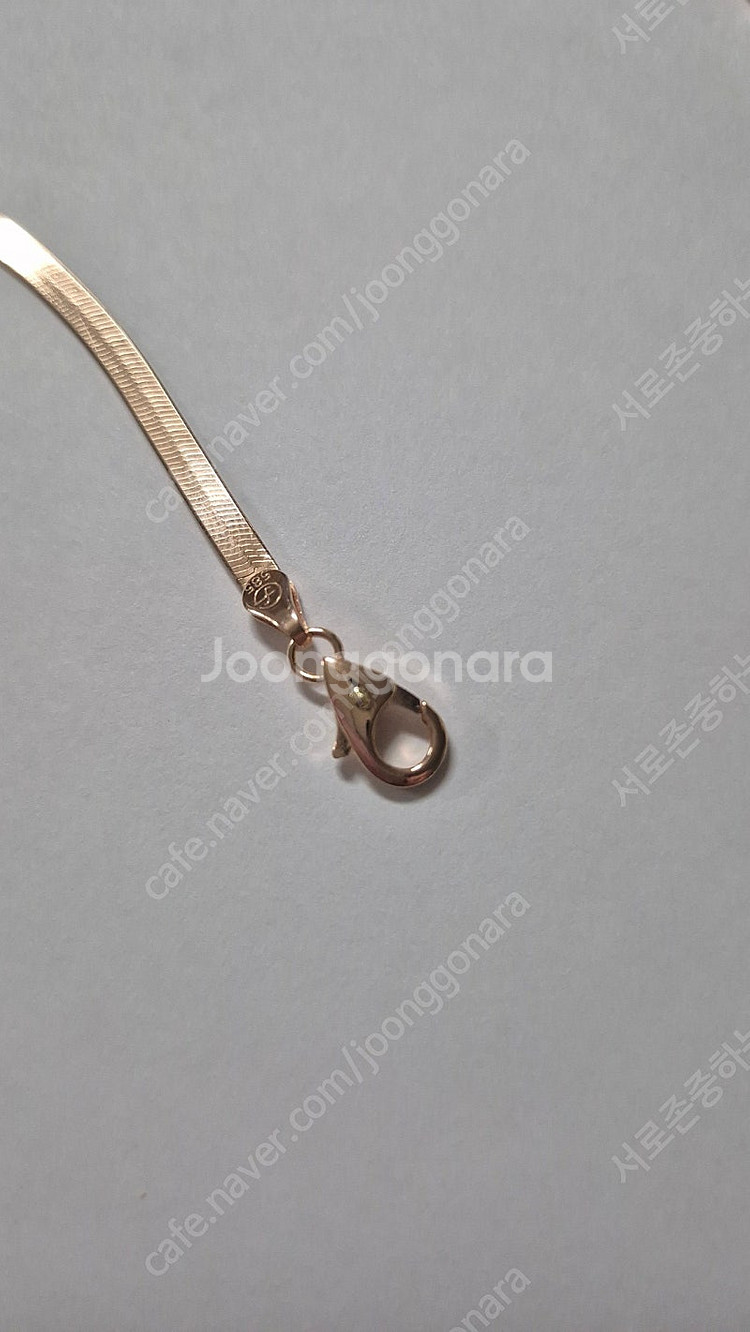 14K 3mm 뱀줄목걸이 스네이크목걸이--3