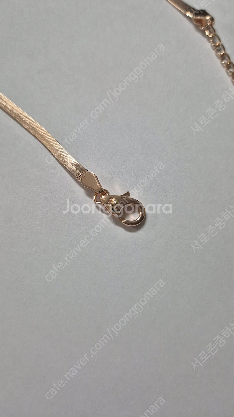 14K 3mm 뱀줄목걸이 스네이크목걸이--4