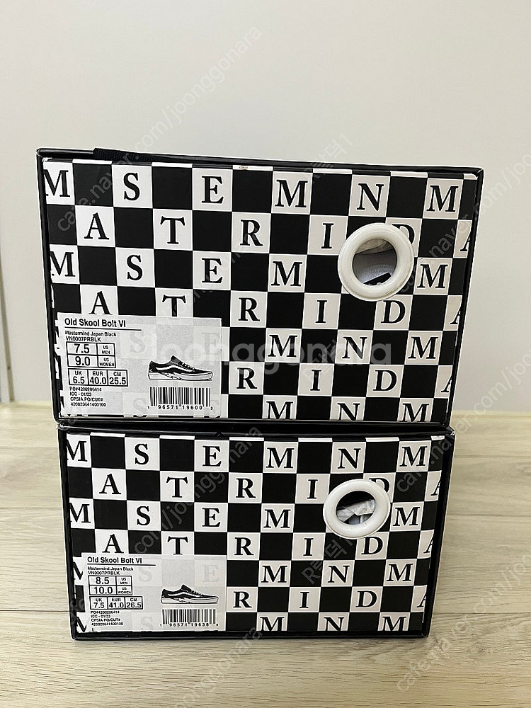반스 볼트X마스터마인드 월드 올드스쿨 볼트 블랙 US 7.5,8.5 255,265사이즈 새제품 VANS VAULT,...--7