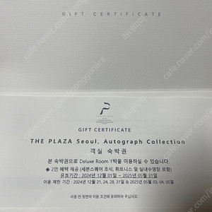 서울 더 플라자 디럭스룸 1박