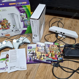 xbox360s 화이트슬림 한정판 1tb 키넥트 오로라세팅 부팅빠름