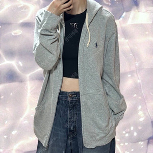 폴로 랄프로렌 백화점 신형 후드집업 그레이 L