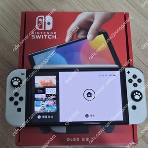 닌텐도 oled 화이트 배터리 개선판 + 젤다팩 젤다팩 포함입니다