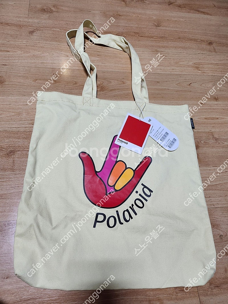 폴라로이드 레몬 옐로우 에코백 새상품--1