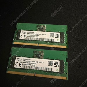 SK 하이닉스 DDR5 5600MHz 8GB * 2 (16GB) 노트북용 메모리 팝니다 (미사용)