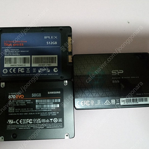 2.5인치 ssd 삼성 ssd 870 EVO 500GB 4만 / IPLEX ssd Titan pro Es 512GB 3만/SPCC ssd 240GB 1.3만 판매해요