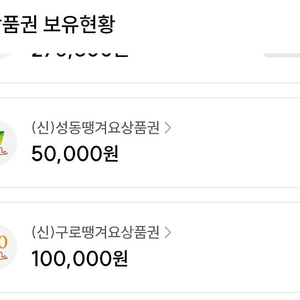 서울페이 강동사랑 상품권 성동땡겨요 구로땡겨요