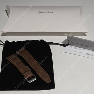 스쿠알로 IWC 20mm 오일풀업 브라운 레더 스트랩 +각인 버클 박스풀셋