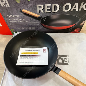 (새제품)피오아이 POI 레드오크 무쇠 궁중팬 웍 30cm 중화냄비