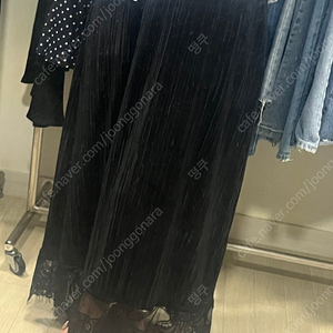 벨201 레이스롱스커트 블랙