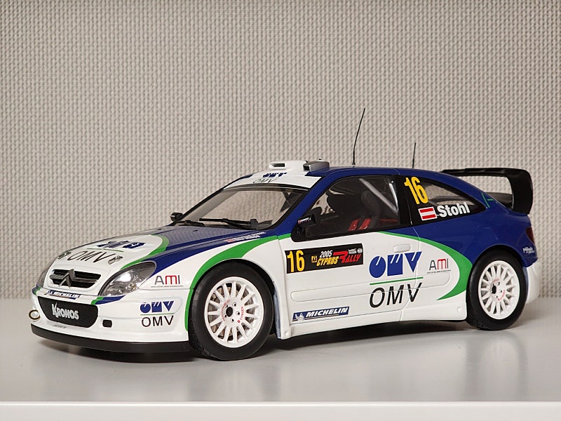 오토아트 시트로앵 WRC OMV 1:18 랠리카 다이케스트
