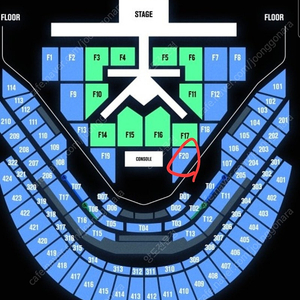 엔시티드림 콘서트(금) 플로어 F20구역 8열 1석 양도