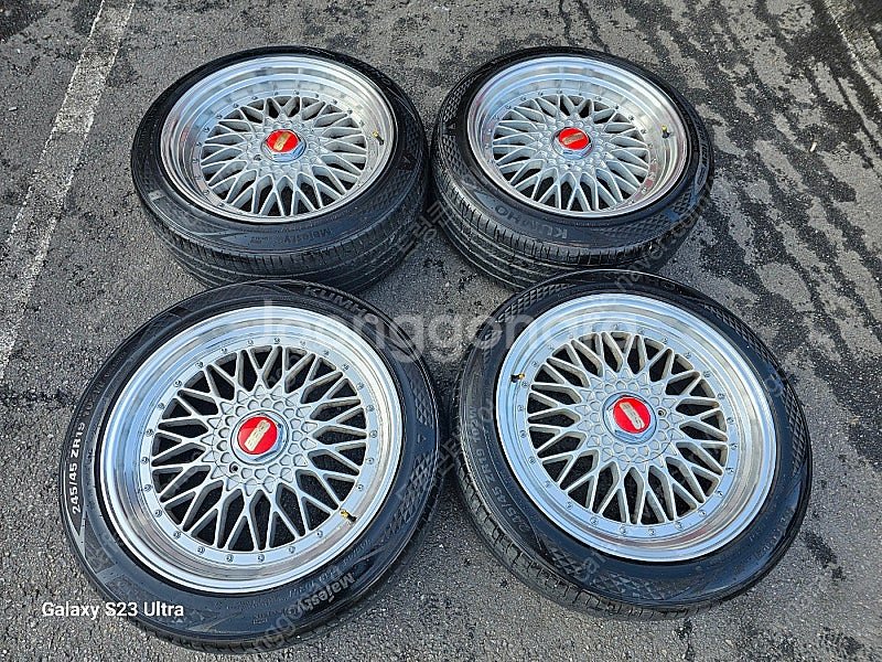 BBS ST 19인치 중고 휠타이어 세트 팝니다.245...--0