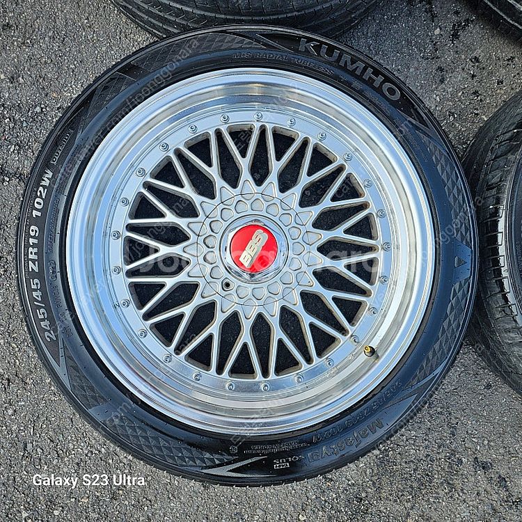 BBS ST 19인치 중고 휠타이어 세트 팝니다.245...--1