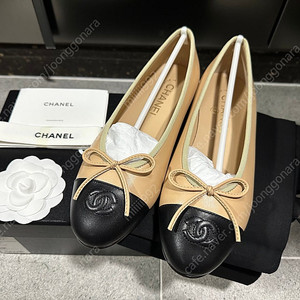 샤넬 발레리나 플랫 검베37반