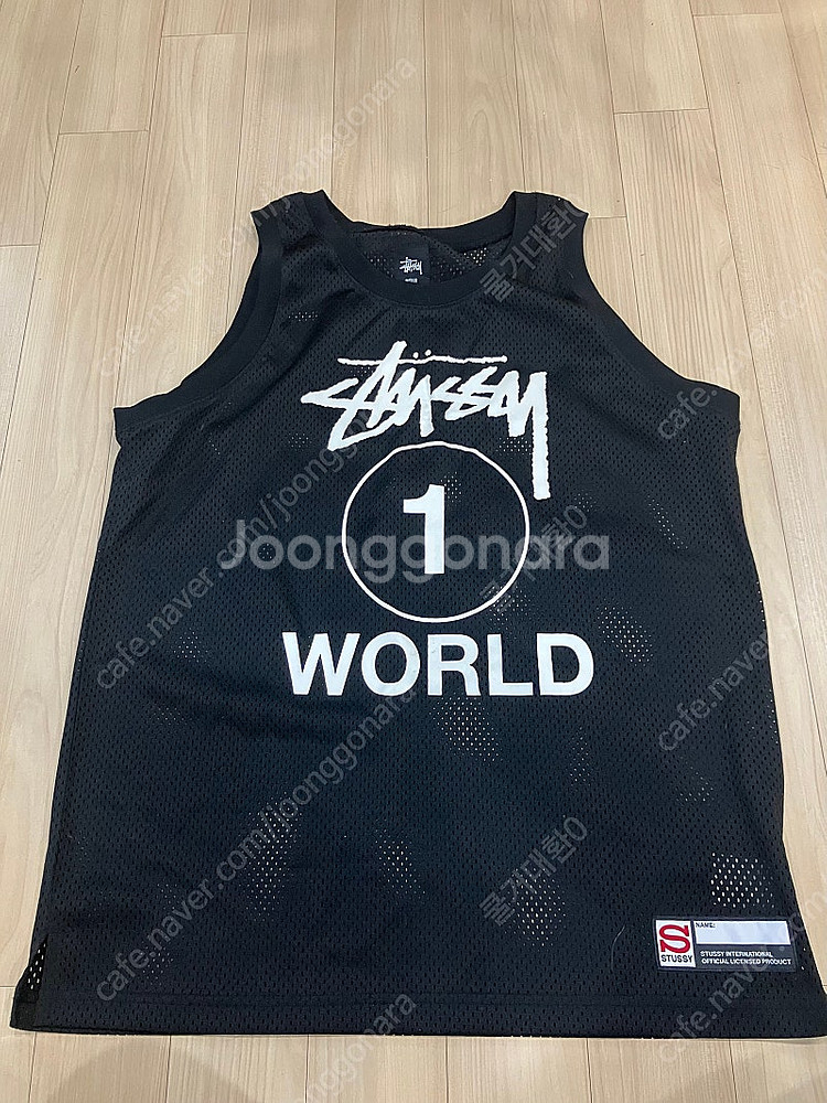 M)스투시 농구 져지 Black One World Me...--5